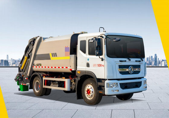 Dongfeng 13 cuadrados camión de descarga de basura comprimido con tracción trasera diesel 4 × 2 transmisión manual