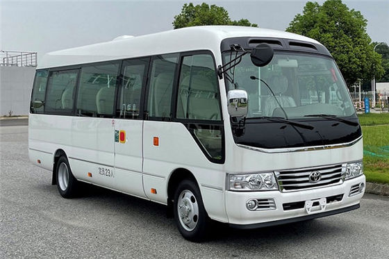 Toyota Coaster autobús turístico de 17 plazas de negocios autobús de recepción de gasolina con tracción trasera 4×2 transmisión manual